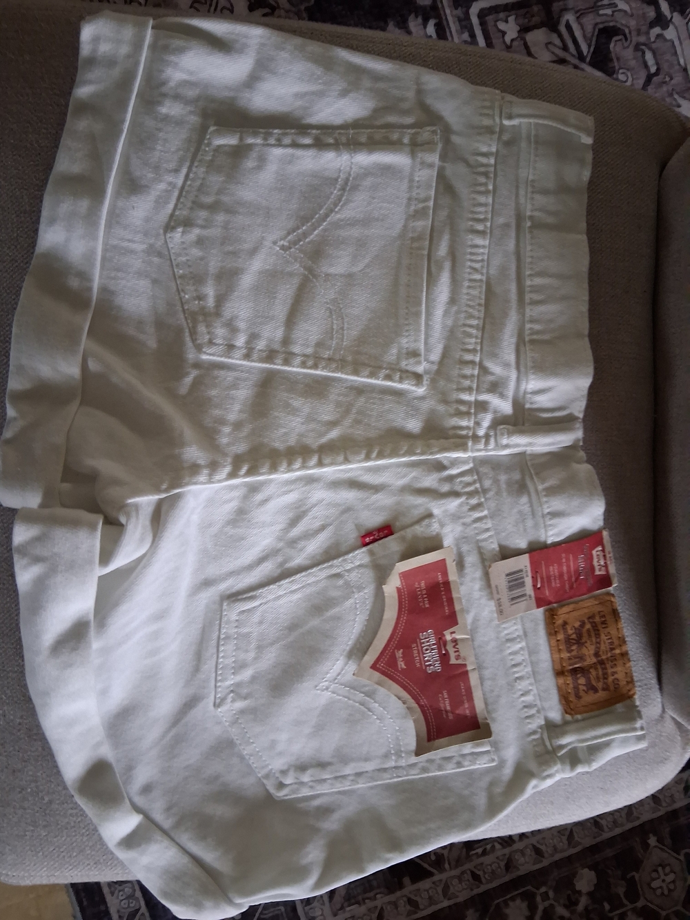 Levi's White Denim Shorts